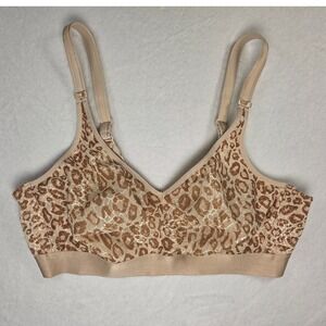 CHANTELLE 1892 MAGNIFIQUE FULL BUST WIRE FREE BRA LEOPARD 36C 36 C